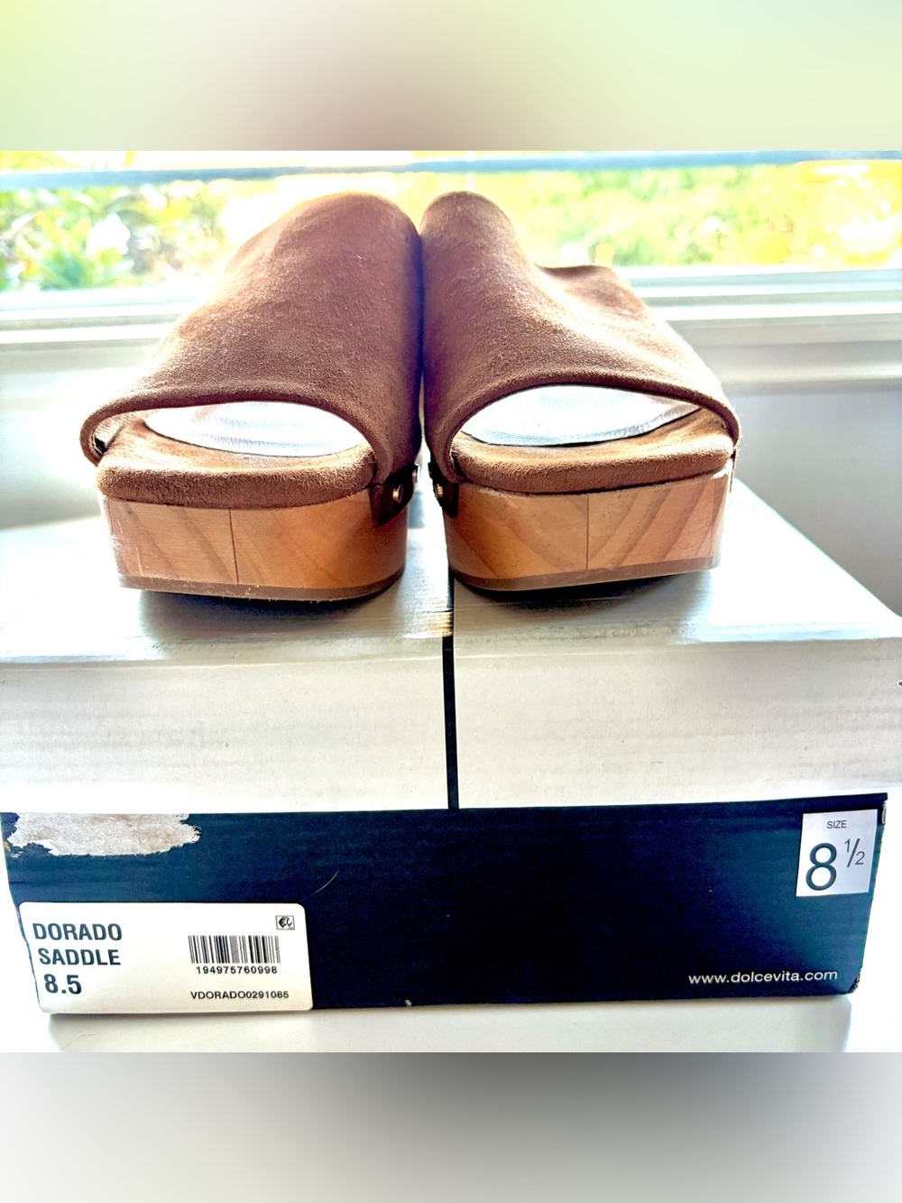 Dolce Vita Dorado Saddle Suede Platform Slide Mules - Picture 12 of 14